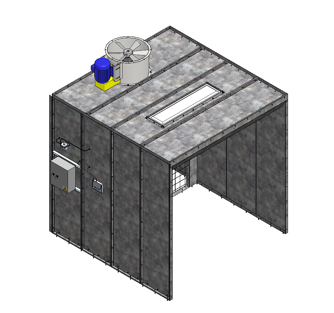 8x8x8 Open Face Spray Booth