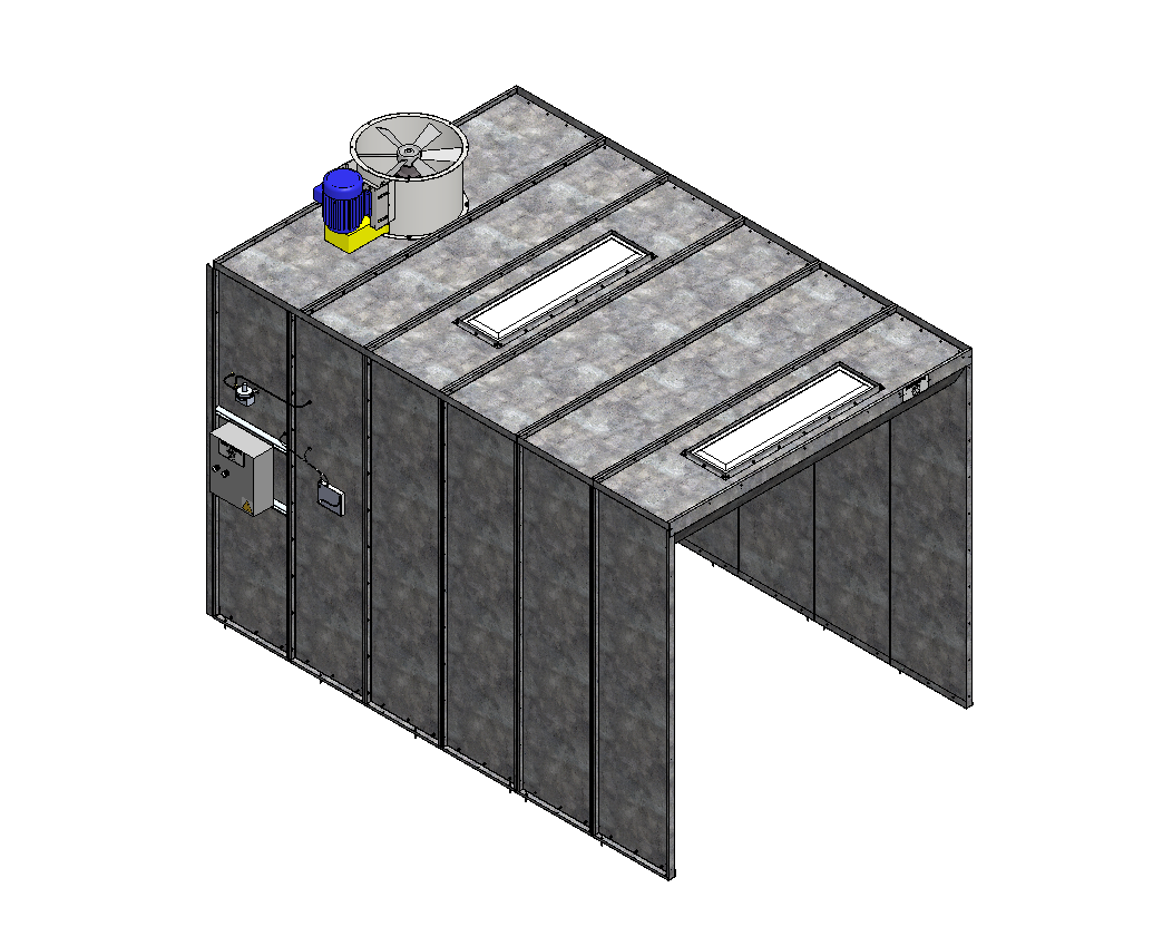 8x8x12 Open Face Spray Booth