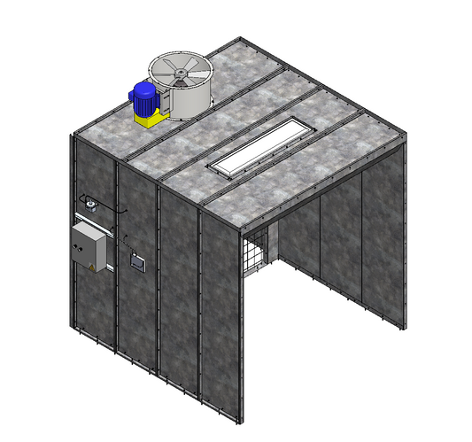 8x8x8 Open Face Spray Booth